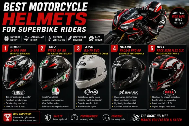 Best Motorcycle Helmets for Superbike Riders