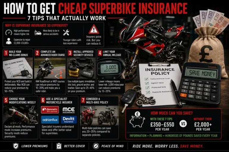 How to Get Cheap Superbike Insurance — 7 Tips That Actually Work