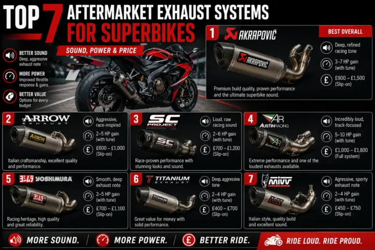 Top 7 Aftermarket Exhaust Systems for Superbikes — Sound, Power & Price